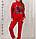 Жіночий спортивний костюм прогулянковий пр-во Туреччина No8898 червоний, фото 5