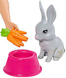 OUTLET Barbie Wash Pets FXH11 Лялька Барбі Купай та грай із цуценям, кошеням і кроликом Пошкоджена коробка, фото 5