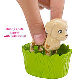 OUTLET Barbie Wash Pets FXH11 Лялька Барбі Купай та грай із цуценям, кошеням і кроликом Пошкоджена коробка, фото 9