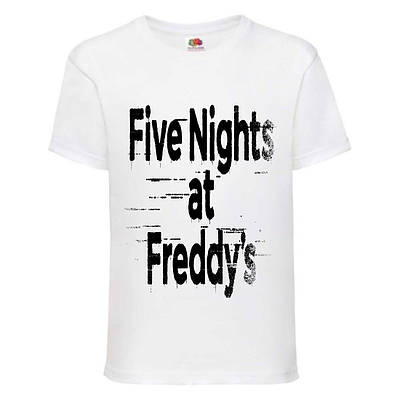 Футболка Аніматроніки 5 Ночей Фредді (FNF-05) біла