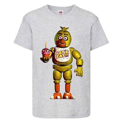 Футболка Аніматроніки 5 Ночей Фредді (FNF-07) сіра