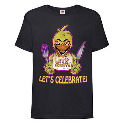 Футболка Аніматроніки (5 ночей з Фредді) чорна, 104-116-128-140-152-164 см