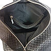 Рюкзак жіночий "Паріс" натуральна шкіра, чорний, з тисненням венето, фото 5