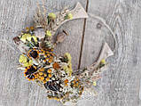 Підкова - оберіг з натуральних матеріалів й сухоцвітів, h-18 см., фото 3