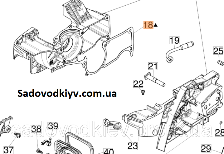 Прокладка картера для бензопили Oleo-Mac GS 650 (50250084R)