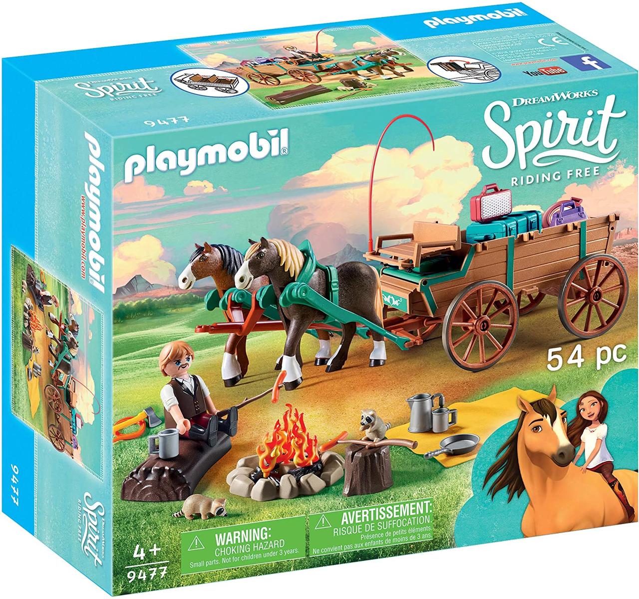 Плеймобил Спірит Джим з возом і кіньми Playmobil 9477 Spirit Riding