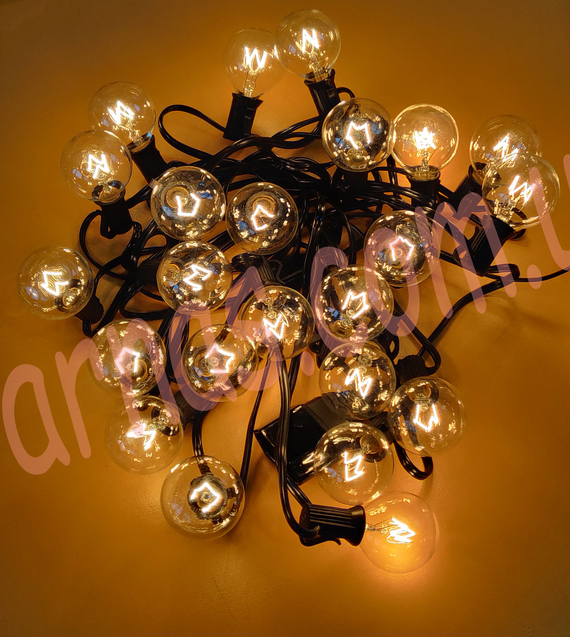 Вулична гірлянда-лампочка розжарювання 6 м 25 ламп warm (12-4), фото 1