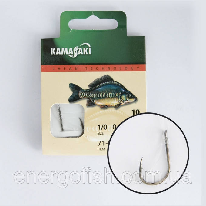 Гачок з повідцем Kamasaki Carp Carbon K807BN NR 10 10шт