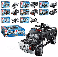 Конструктор Qman 1808 "Поліцейська техніка 8в1" 320+ деталей
