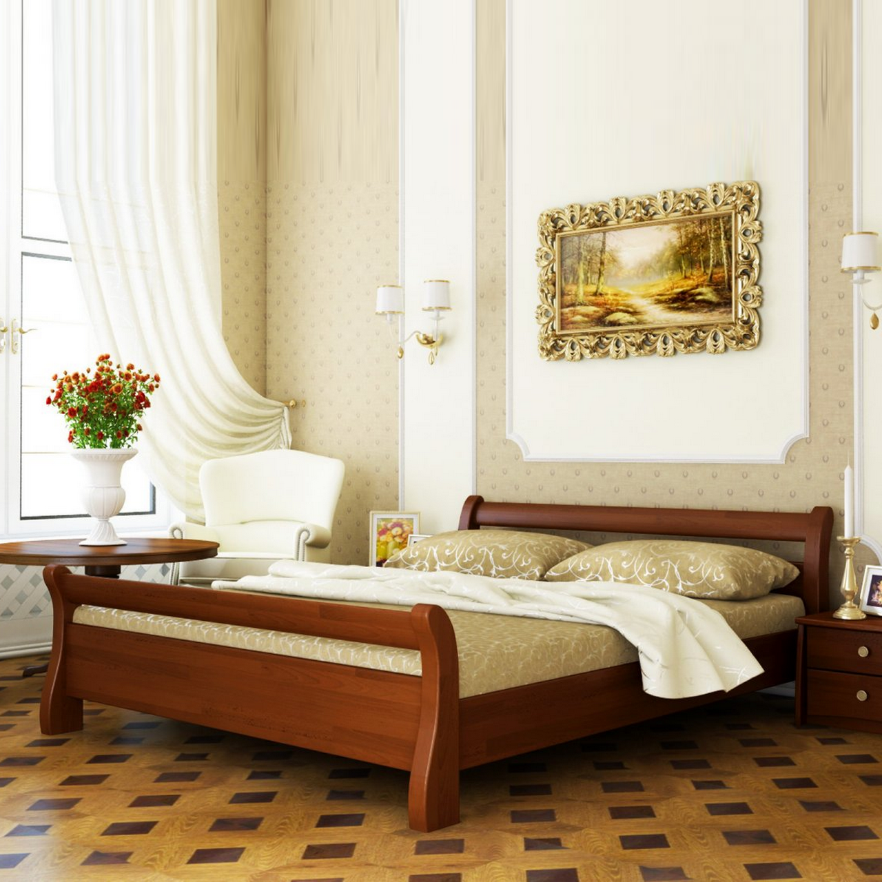 Ліжко дерев'яне Діана (бук) щит бука, 1800х1900