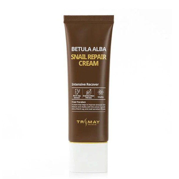 Крем із муцином равлика та березовим соком TRIMAY Betula Alba Snail Repair Cream