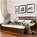 Ліжко дерев'яне двоспальне з підйомним механізмом Селена (бук) щит бука, 1400х1900, фото 7