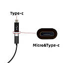USB Type C адаптер тато micro USB мама. OTG адаптер. Перехідник для ендоскопа, кабелю заряджання та ін., фото 4