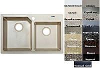 Мойка кухонная гранитная Platinum HARMONY 7850 W матовая (19 различных вариантов цвета)