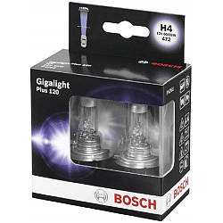 Автолампа розжарювання H4 Gigalight plus 120% / P43T 12 V 60/55 W (2 шт.) BOSCH 1 987 301 106