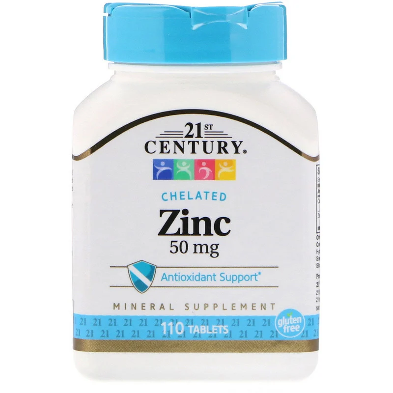 Цинк Zinc 50 мг 21st Century 110 таблеток