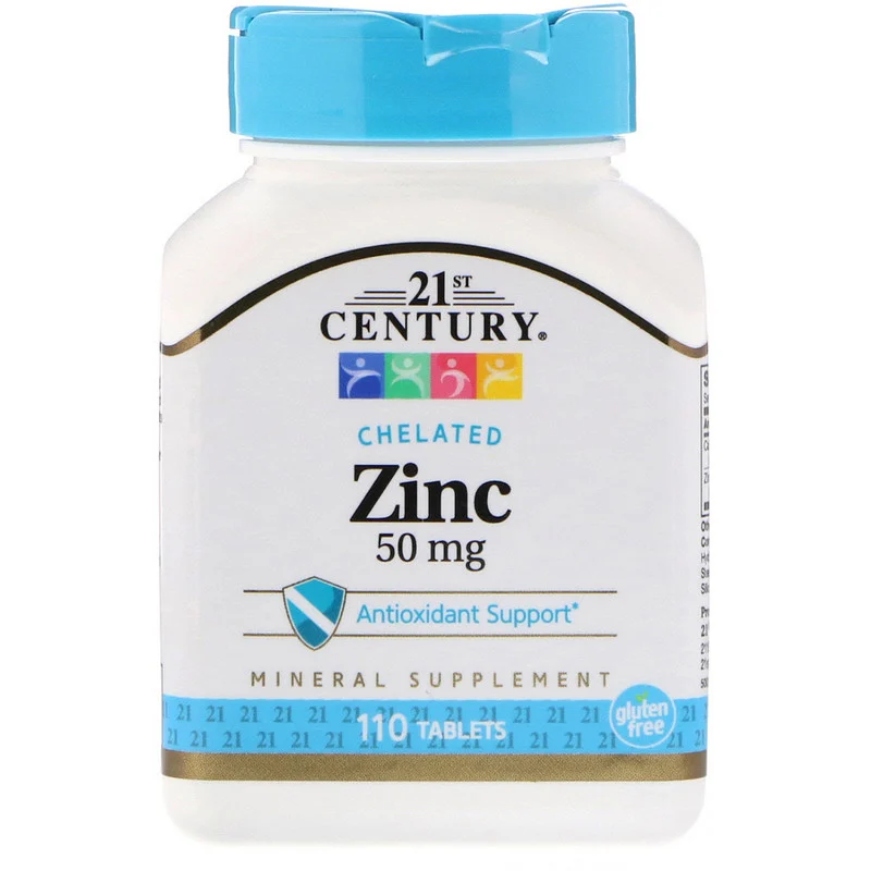 Цинк Zinc 50 мг 21st Century 110 таблеток, фото 1