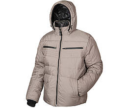 Пуховик куртка зимова чоловіча на натуральному пуху з капюшоном City Classic Оливковий