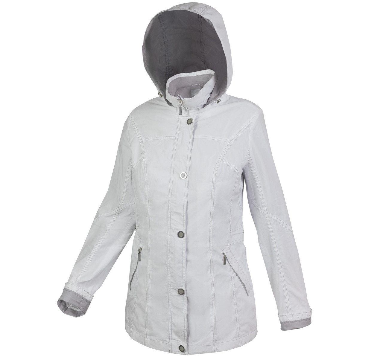 Жіноча вітрівка з капюшоном City Classic Білий Розмір 48, фото 1