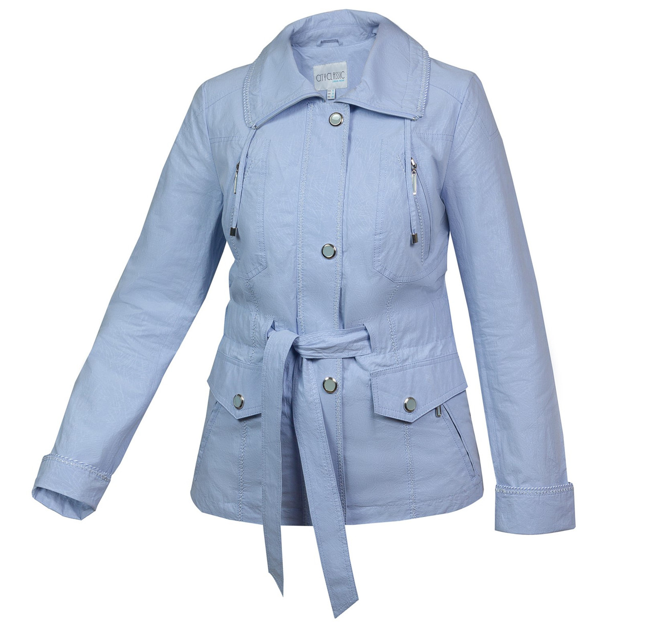 Куртка вітрівка жіноча бавовняна City Classic Блакитний, фото 1