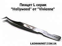 Пинцет L серии "Hollywood" от "Vivienne", зеркальный