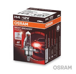 Лампа галогенная H4 / P43T 60/65W 12V P43T NIGHT BREAKER® SILVER OS 64193 NBS OSRAM