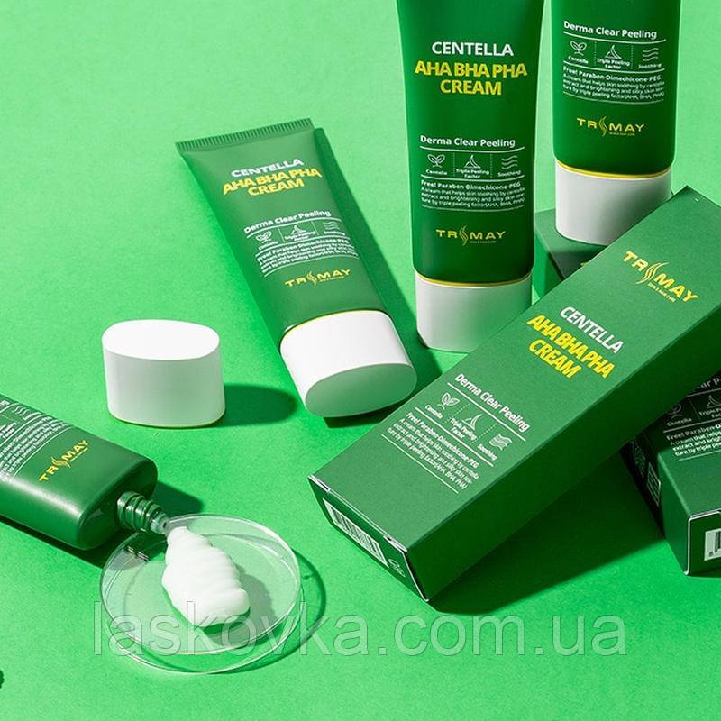 Успокаивающий крем для лица с центеллой и тремя видами кислот Trimay Centella Cream - фото 2 - id-p1267480879