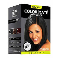 Фарба Колор Мейт чорна 9.1, Краска для волос Колор Мейт чёрная, Color Mate Herbal Based Ammonia Free Hair