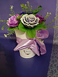 Букет квітів із мила (7 великих троянд), фото 3