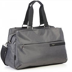 Сумка дорожня багажна тканинна сіра на три відділи з плечовим ременем Dolly 701