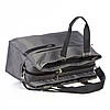 Сумка дорожня багажна тканинна сіра на три відділи з плечовим ременем Dolly 701, фото 9