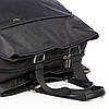 Сумка на плече дорожня багажна на три відділи на змійках чорна з плечовим ременем Dolly 701, фото 6