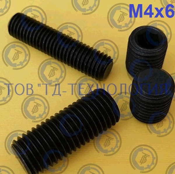 Гвинт установлювальний М4х6 DIN 913, ГОСТ 11074-93, ISO 4026., фото 1