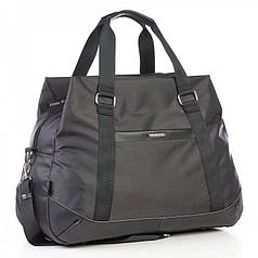 Велика сумка дорожня багажна чорна на 3 відділи на блискавках із кишенями 49 л. Dolly 796 з плечовим ременем