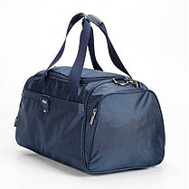 Велика спортивна сумка синя дорожня чоловіча тканинна на плече на 43 літри Dolly 788 розмір 53* 29 см, фото 4