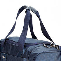 Велика спортивна сумка синя дорожня чоловіча тканинна на плече на 43 літри Dolly 788 розмір 53* 29 см, фото 5