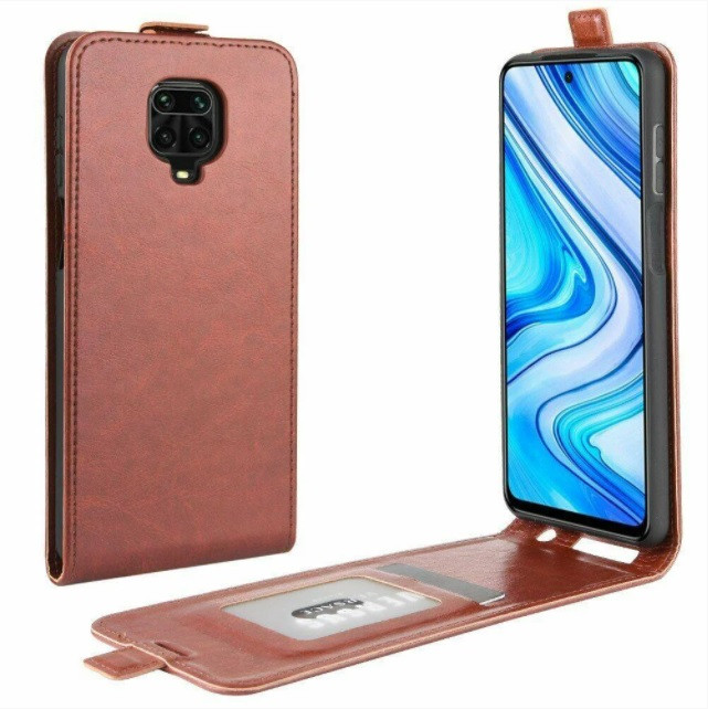 Чохол-книжка для Xiaomi Redmi Note 9S / Note 9 Pro Фліп коричневий