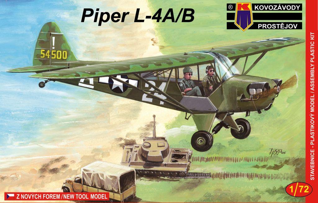 Пластикова модель 1/72 Kovozavody Prostejov 0040 американський легкий літак Piper L-4A/B, фото 1