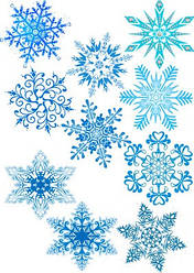 Вафельна картинка для пирогів, тістечок топперов "Сніжинки", (лист А4) 6