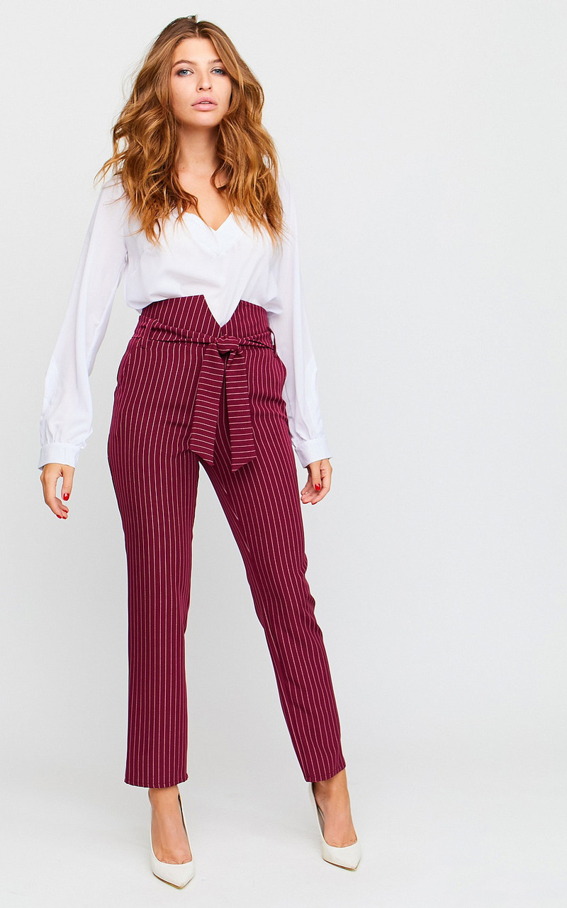 Неповторні жіночі брюки  марсала, фото 1