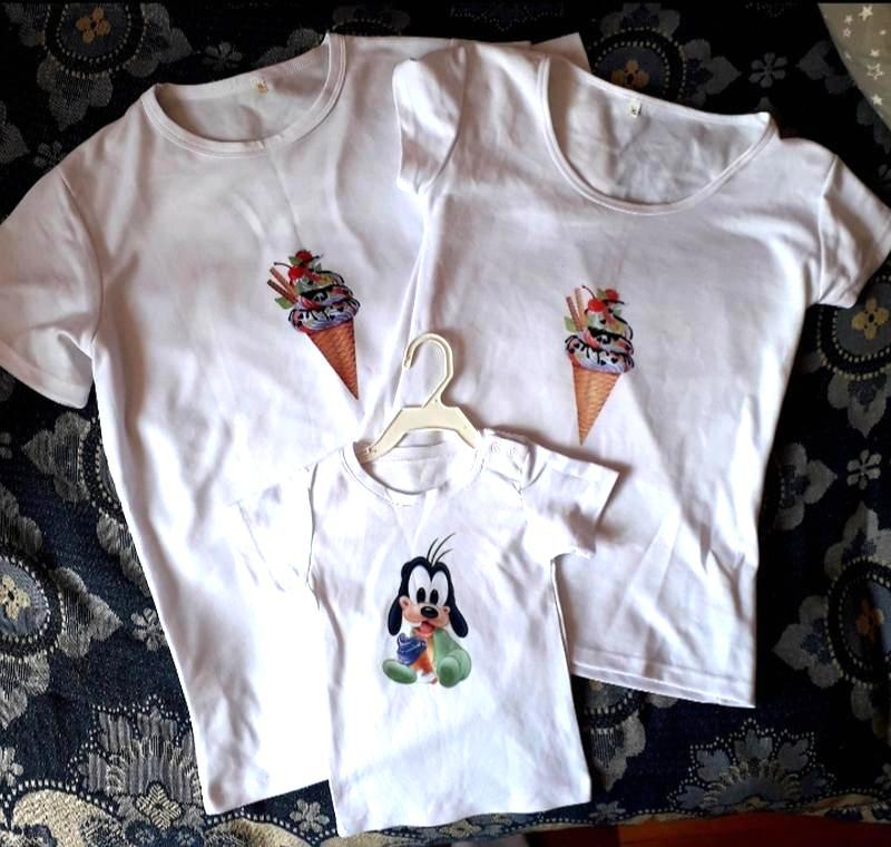 Футболки Фемілі Лук Family Look для всієї родини "Морозиво та Гуфі молодший" Push IT, фото 1