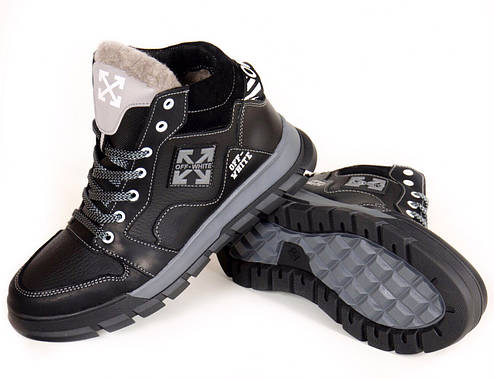 Зимові кросівки на підлітка теплі дитячі черевики на хутрі, фото 2