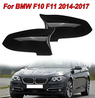 Накладки на дзеркала БМВ 5 6 7 серия BMW F10 F12 F06 F01 F02 F03 G30 М Чорний глянець