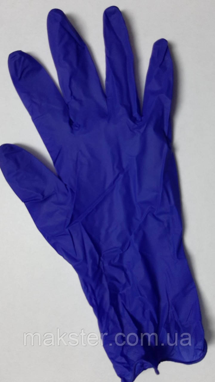 Рукавички нітрилові без пудри, 100 шт./пач. Cobalt. XS