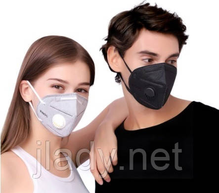 Маска-респіратор із клапаном 1 шт. KN95, фото 1