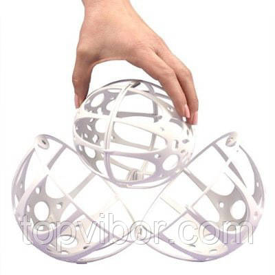 Контейнер для стирки бюстгальтеров Bubble Bra Белый, шар для стирки нижнего белья Bra Protector (ТОП) - фото 1 - id-p892240558