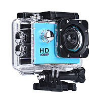 Экшн камера, налобная, водонепроницаемая, A7 Sports Cam, HD 1080p, для подводной съемки, голубая (TI)