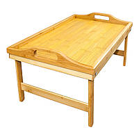 Бамбуковый столик для завтрака в постель, деревянный поднос, с доставкой по Киеву и Украине (TS)
