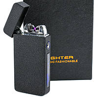 Електродугова плазмова запальничка, ZGP 19 Чорна Матова (4579) акумуляторна імпульсна від USB