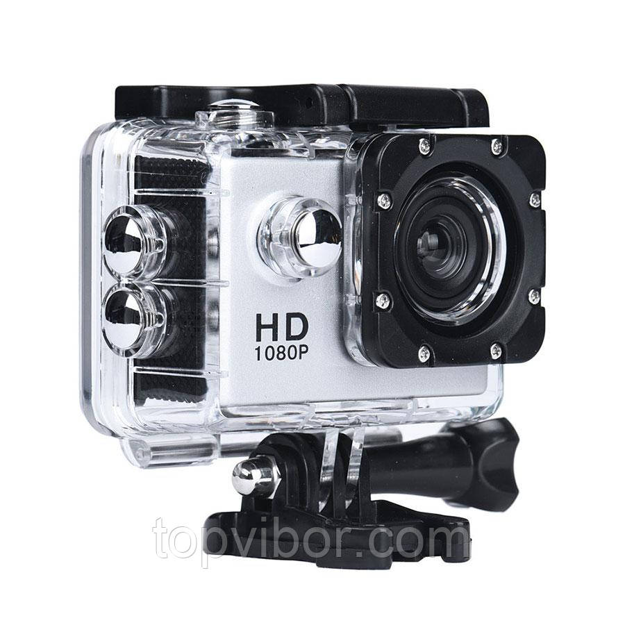 Екшн камера на шолом, A7 Sports Cam, HD 1080p, налобні відеокамера, для спорту, колір - сріблястий, фото 1